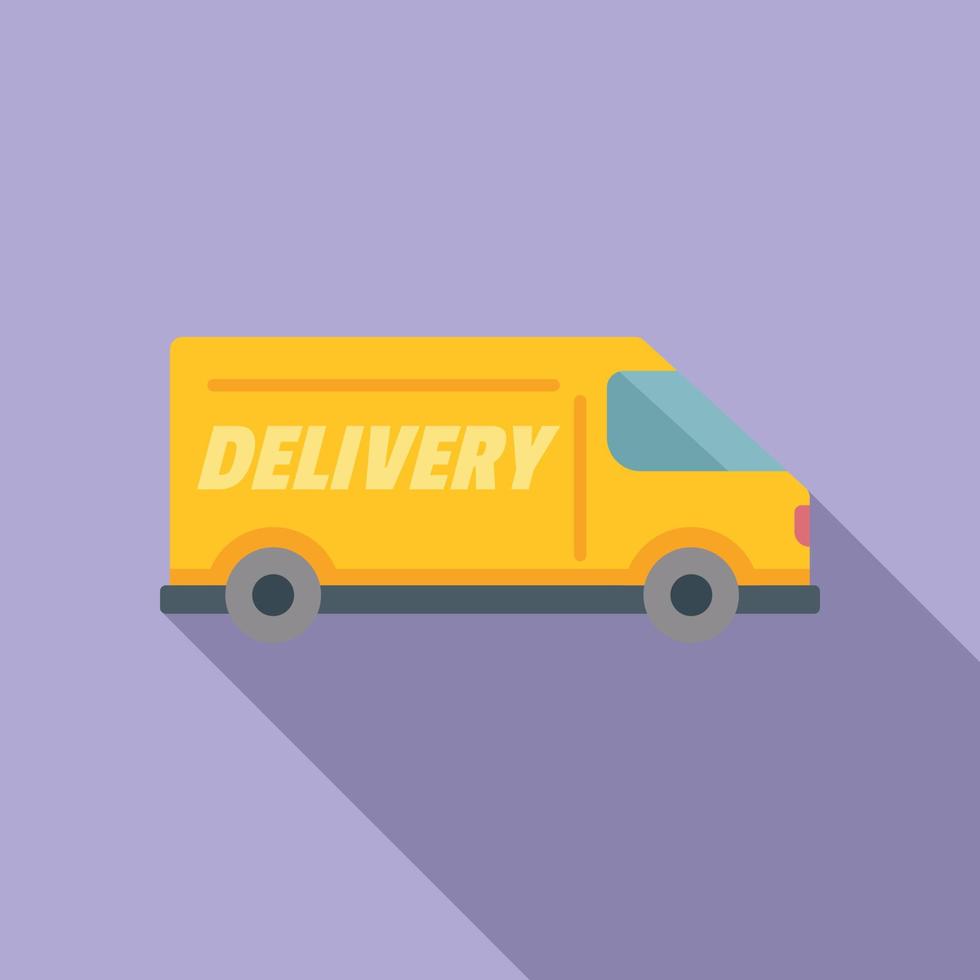 Delivery parcel van icon flat vector. Return box vector