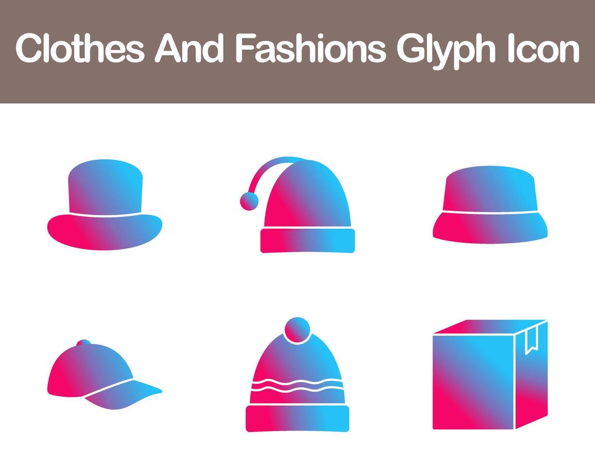 Clothes And Fashions Vector Icon Set