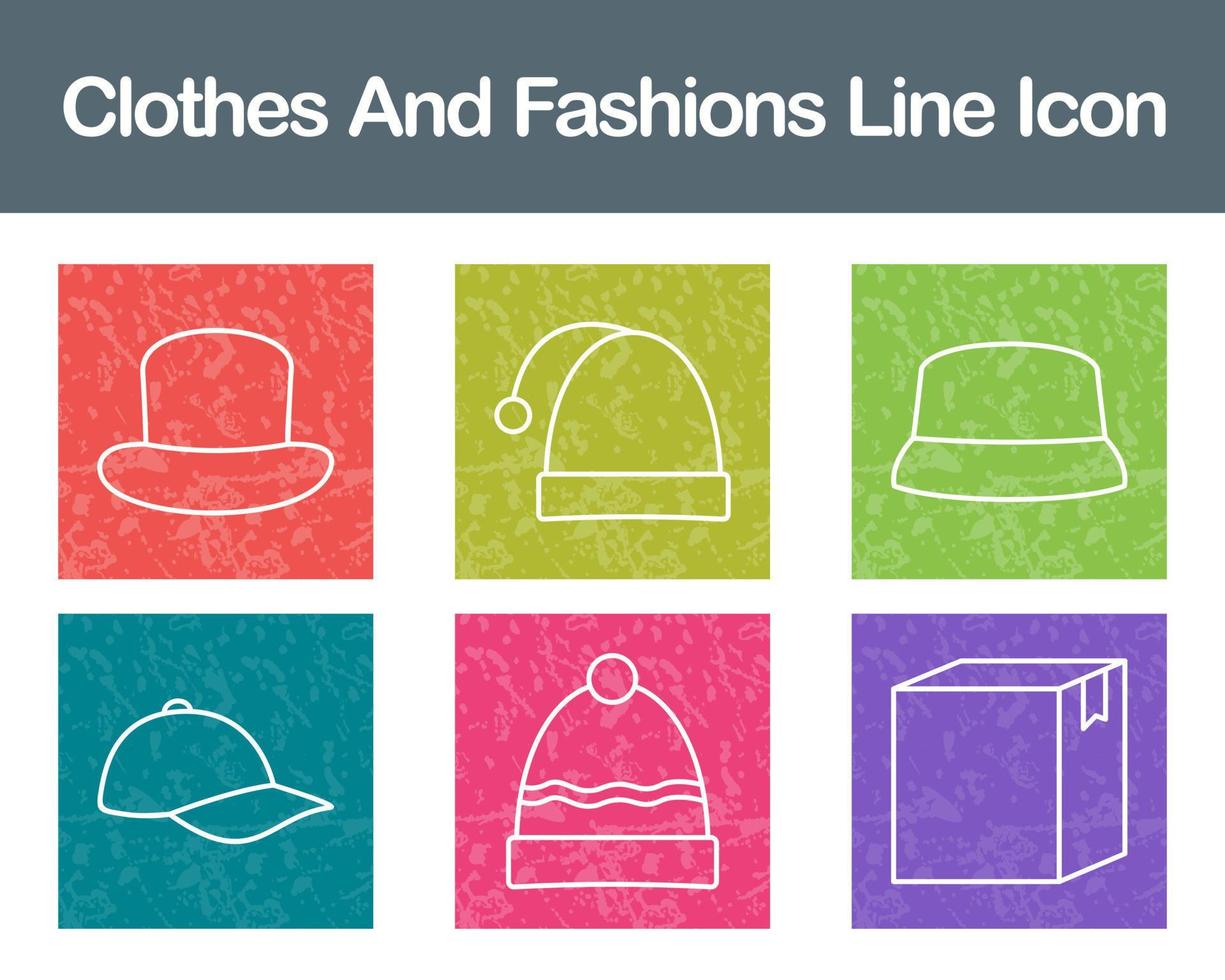 Clothes And Fashions Vector Icon Set