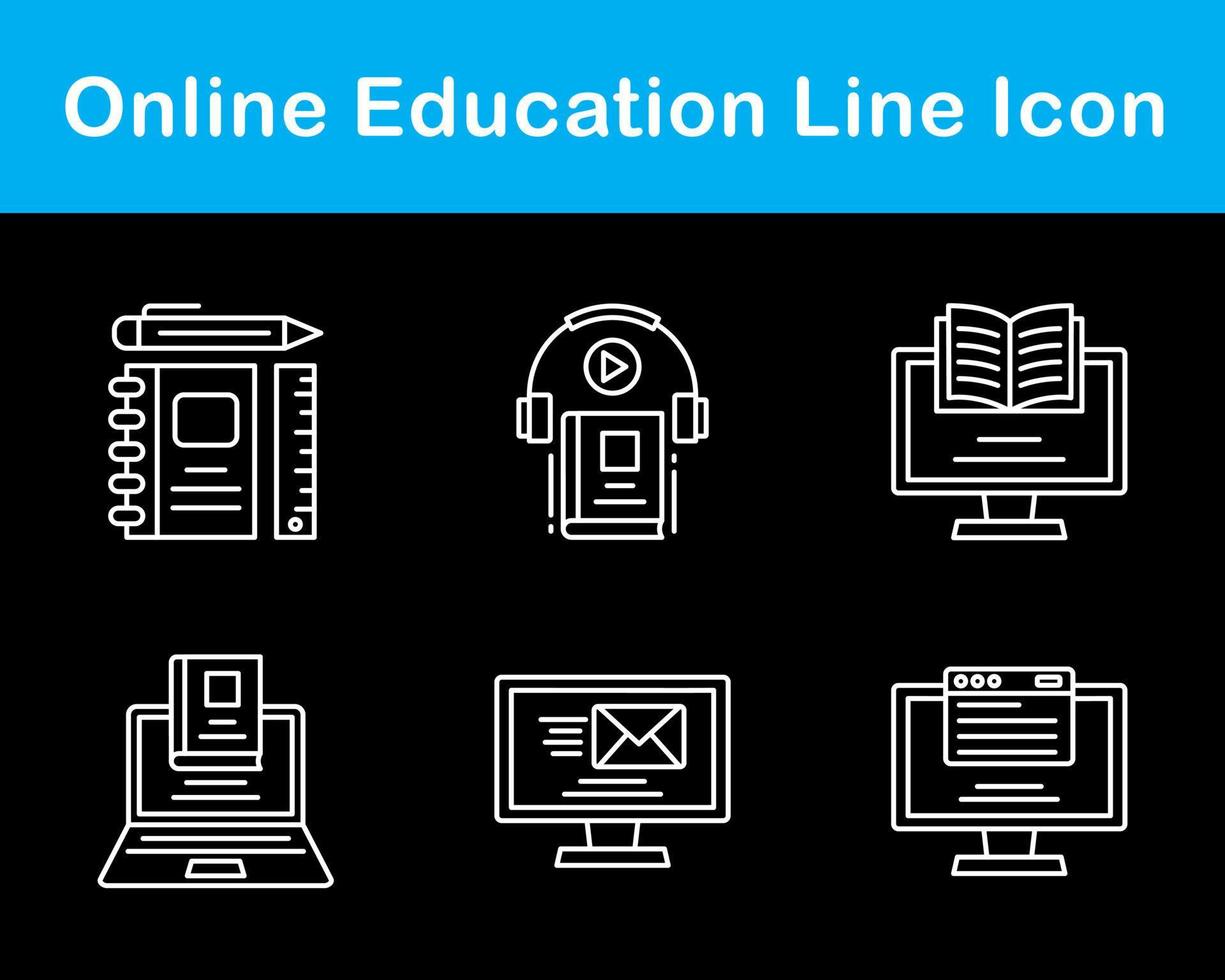 Online Education Vector Icon Set