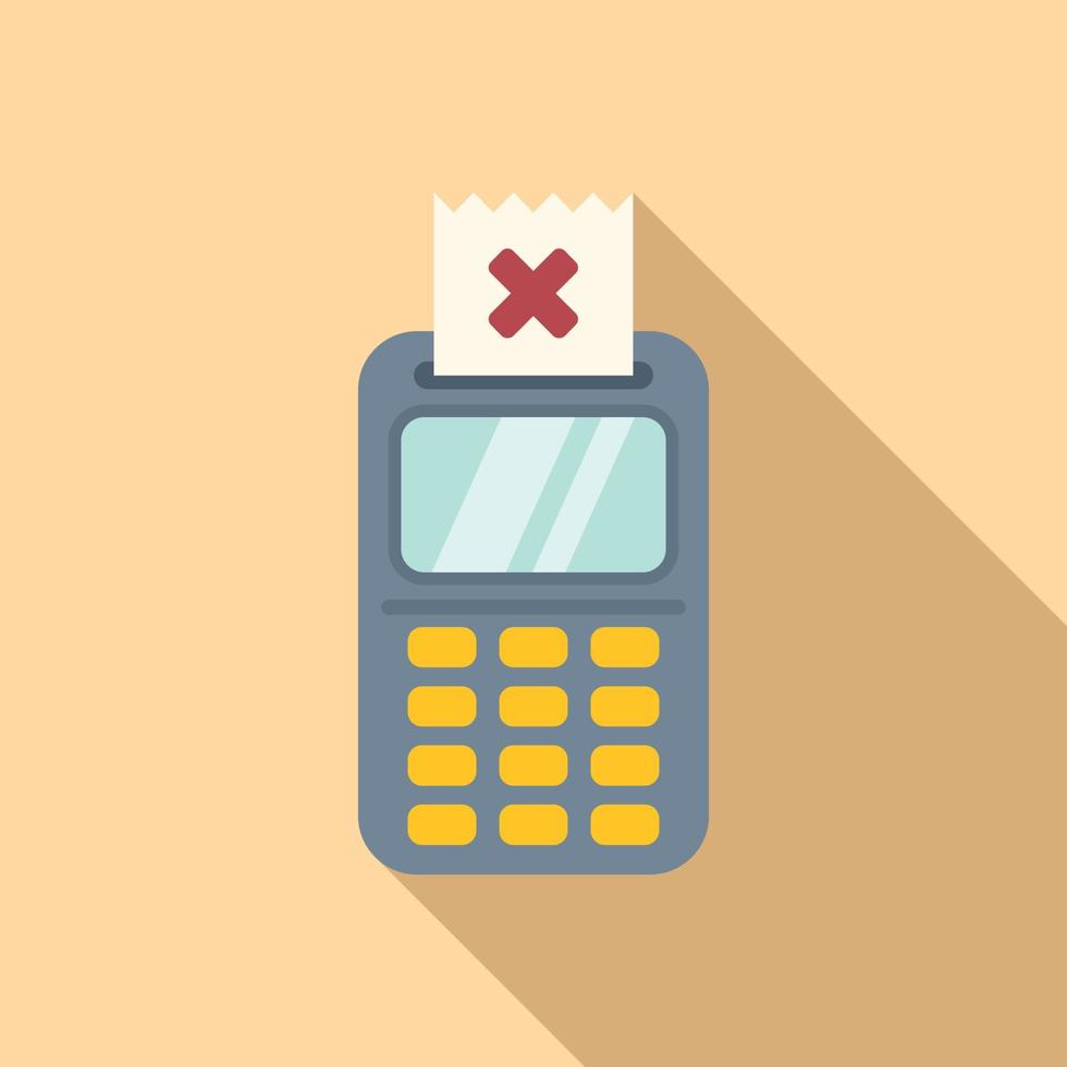 Pos cancel pay icon flat vector. Card error vector