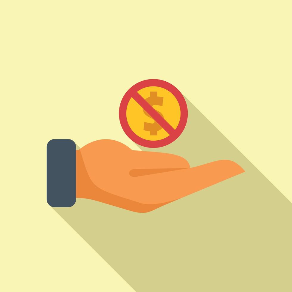 Care payment icon flat vector. Card error vector