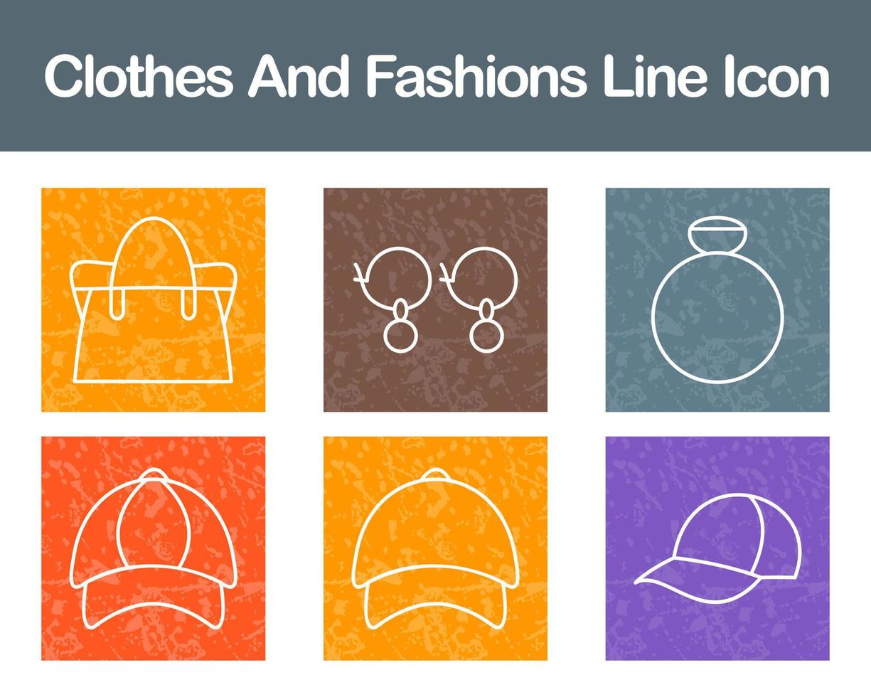 Clothes And Fashions Vector Icon Set