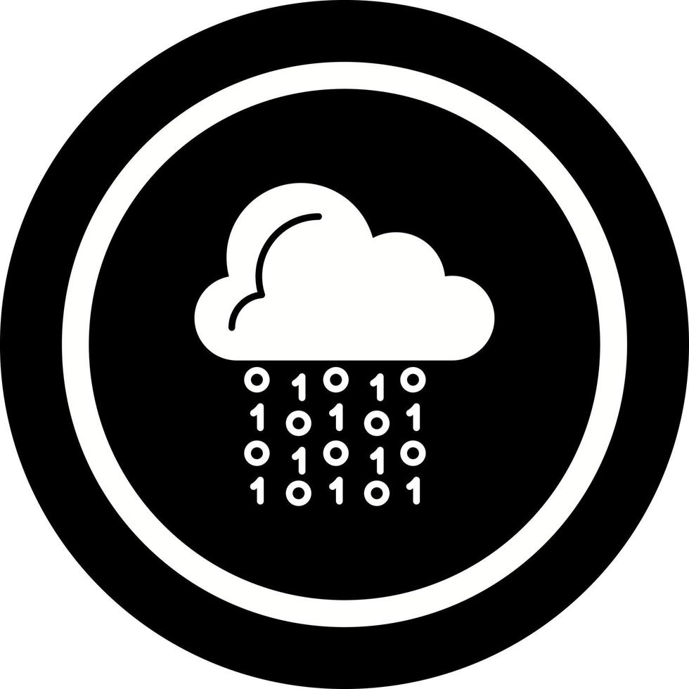 icono de vector de codificación de nube