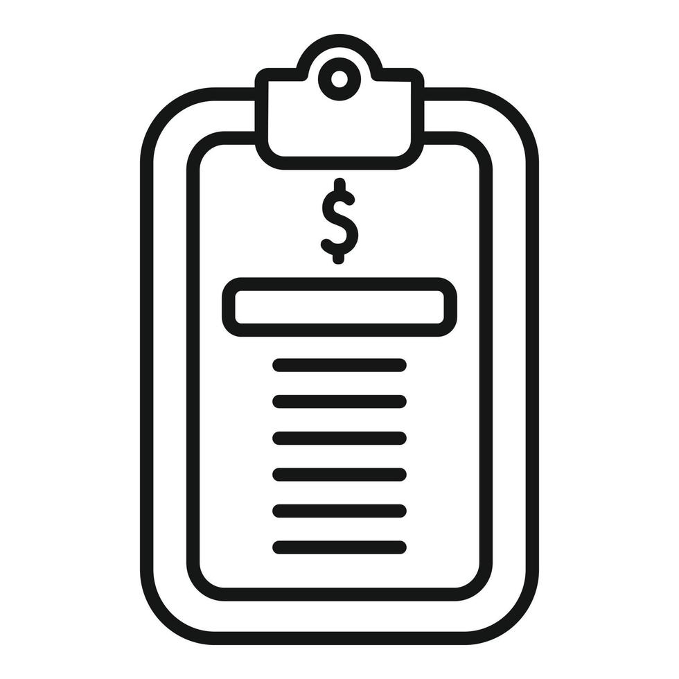 Compensation board icon outline vector. Bank pay vector