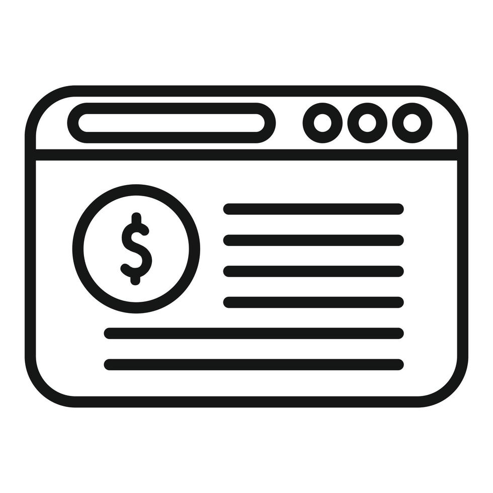 Web compensation icon outline vector. Money benefit vector