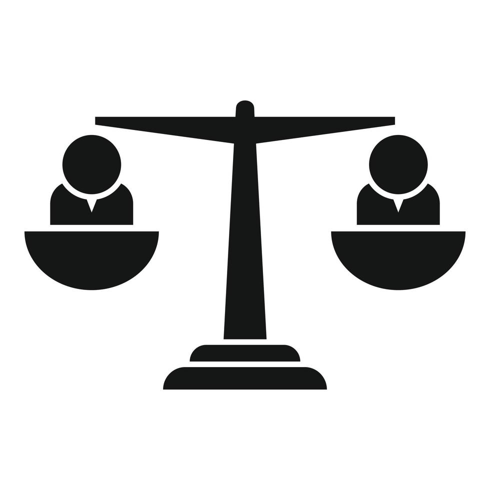 Human resources balance icon simple vector. Business work vector