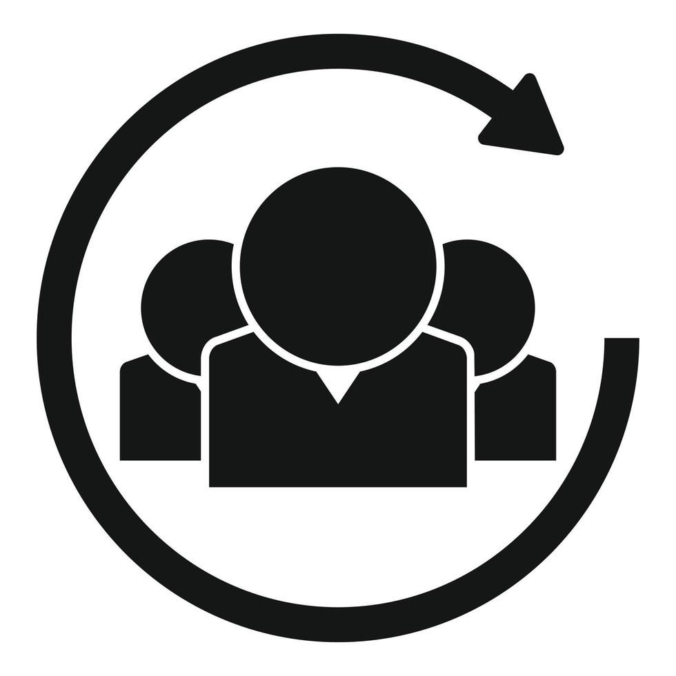 Change staff icon simple vector. Human work vector