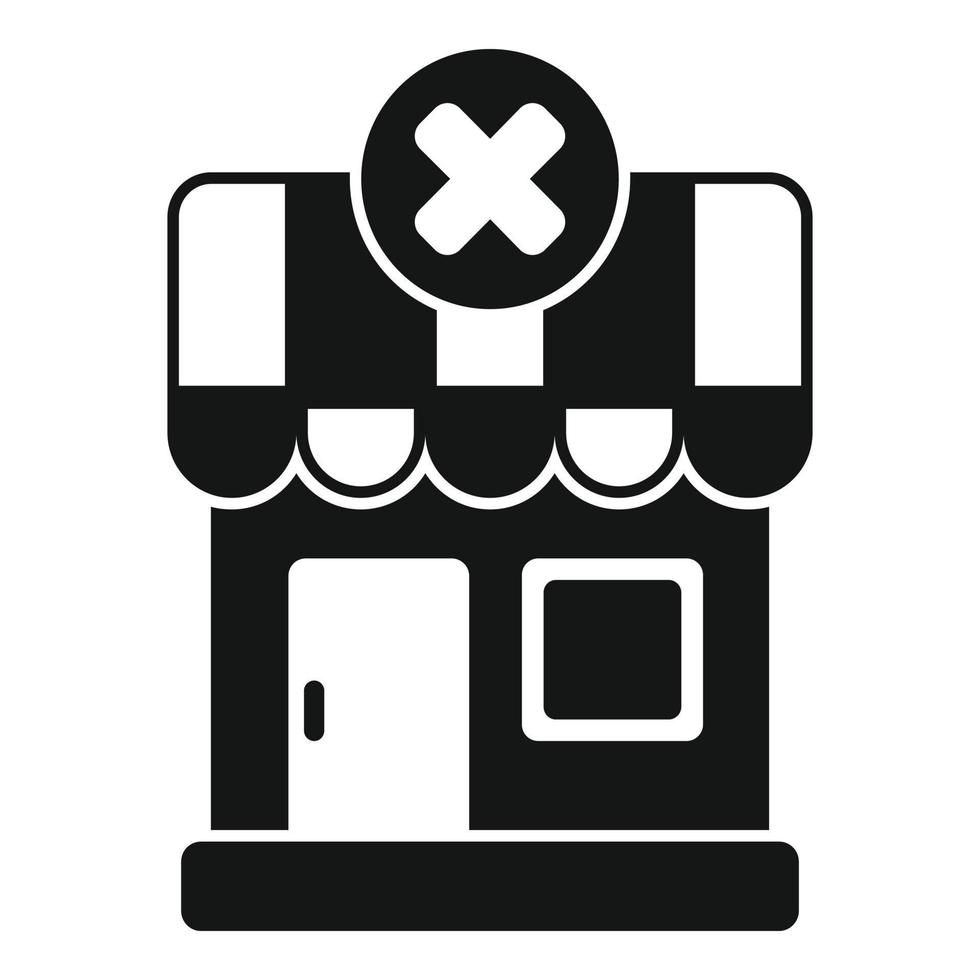 Shop cancel icon simple vector. Card error vector