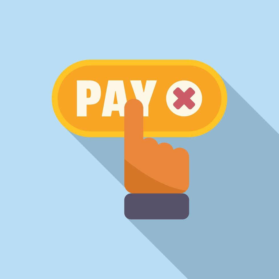 Pay error icon flat vector. Credit card vector