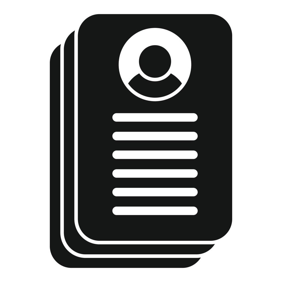 Office papers icon simple vector. Human work vector