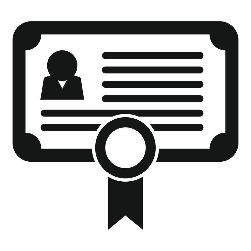 Diploma manager icon simple vector. Human work vector