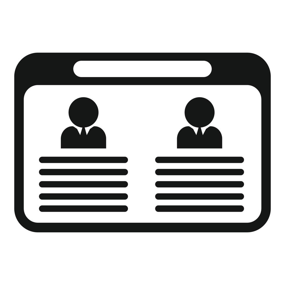 Web online meeting icon simple vector. Human work vector