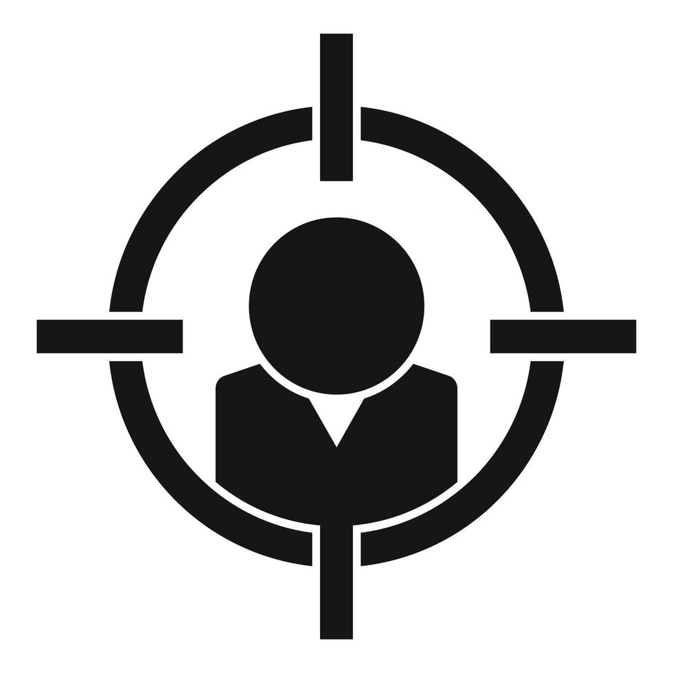 Man target icon simple vector. Staff career vector