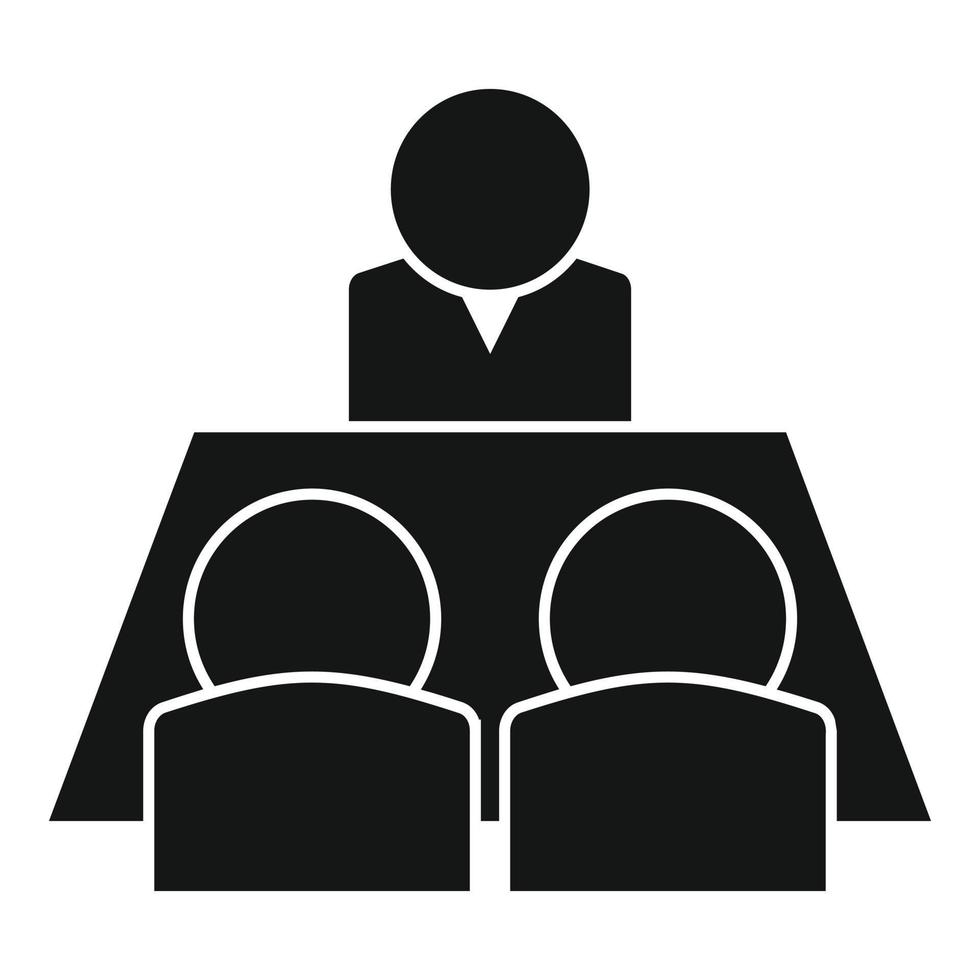 Office meeting icon simple vector. Human work vector
