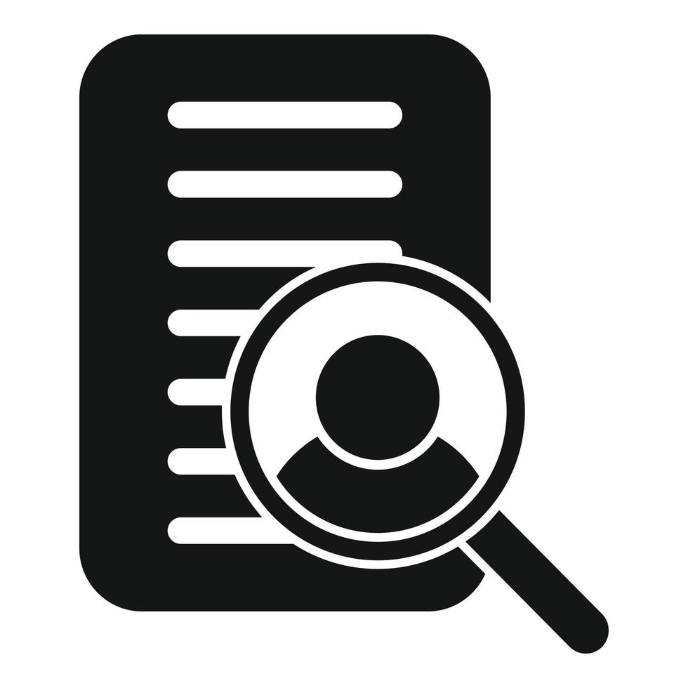 Search person icon simple vector. Human work vector