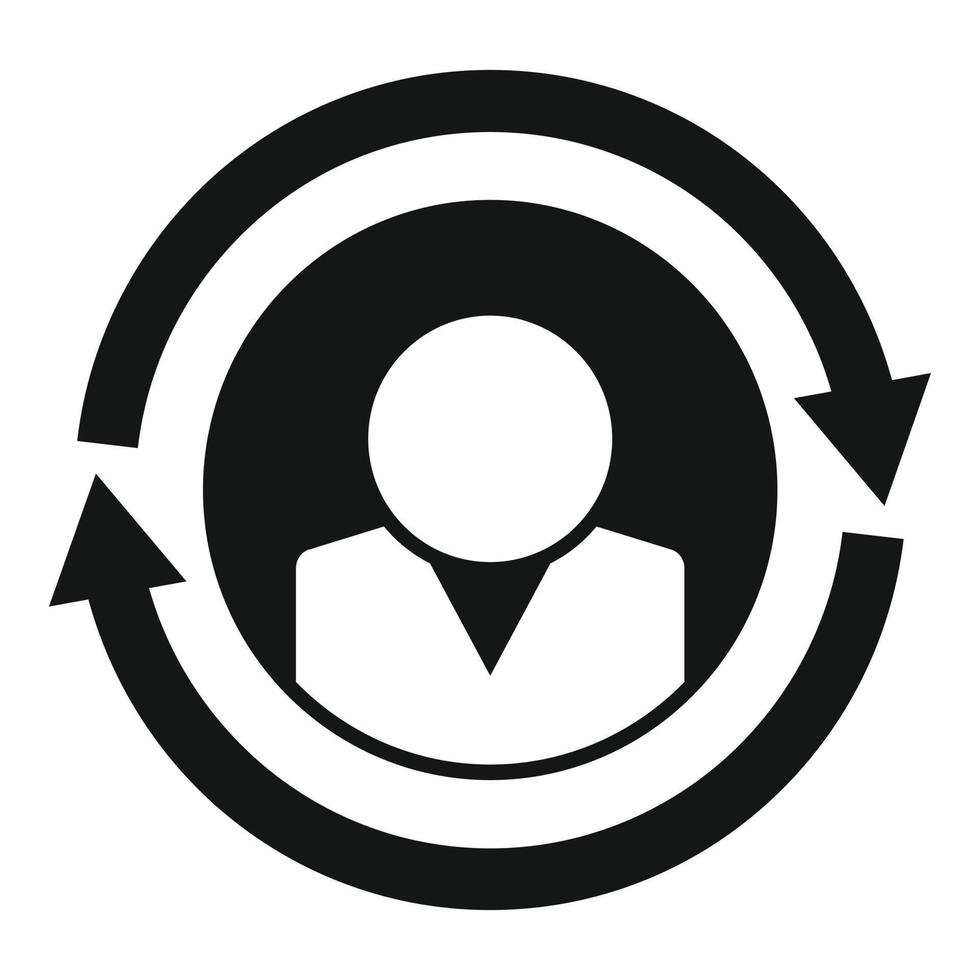 Change person icon simple vector. Human work vector