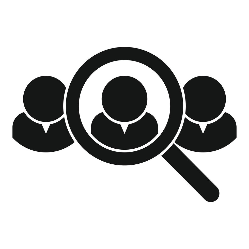 Search person icon simple vector. Human work vector