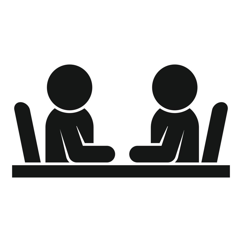 Person meeting icon simple vector. Business team vector