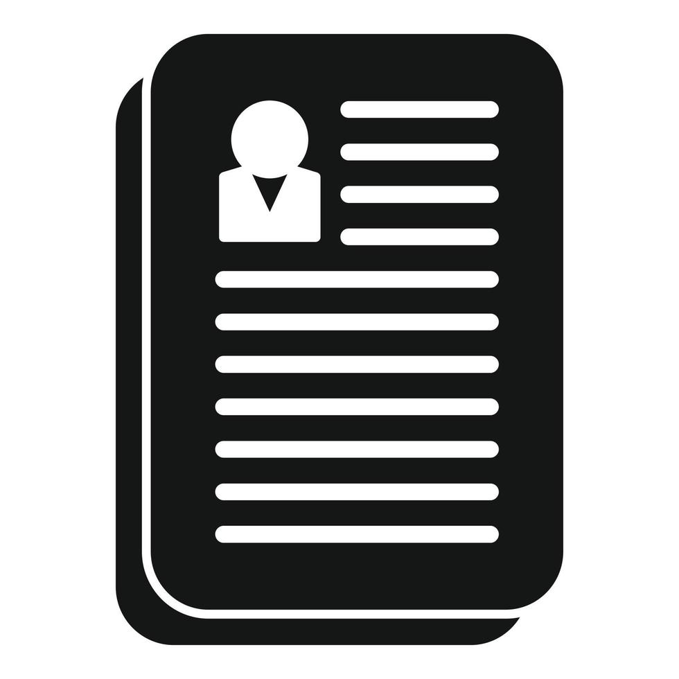 Paper document icon simple vector. Human work vector