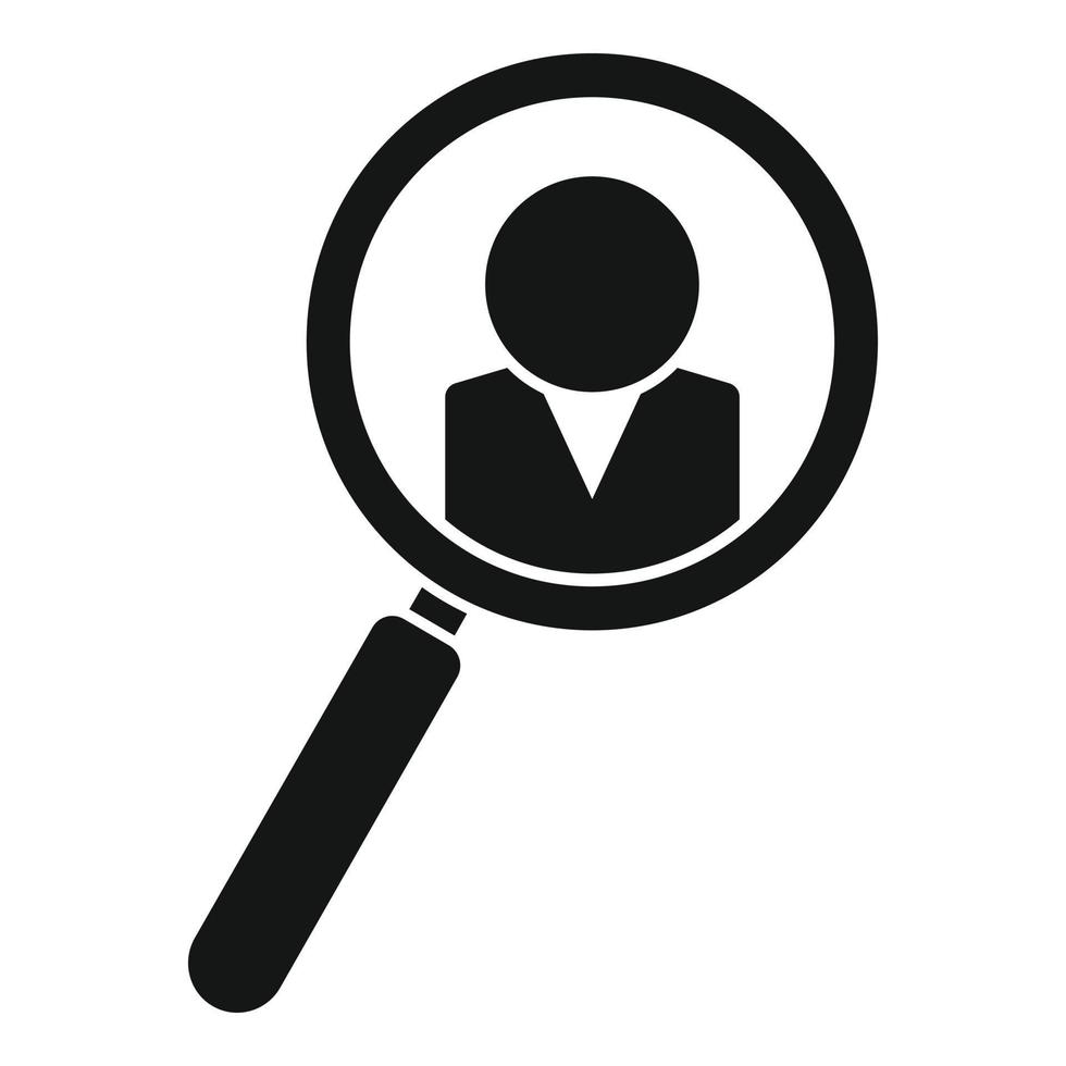 Search manager icon simple vector. Human work vector