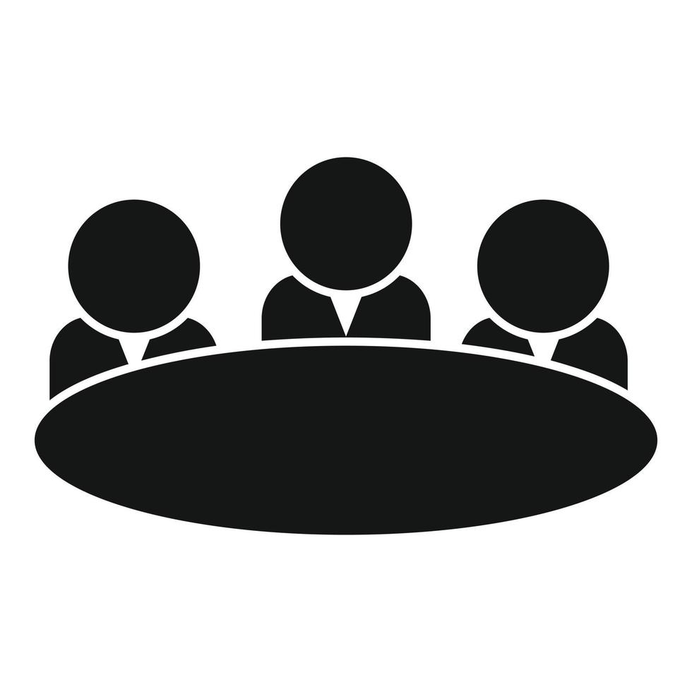Human meeting icon simple vector. Business work vector