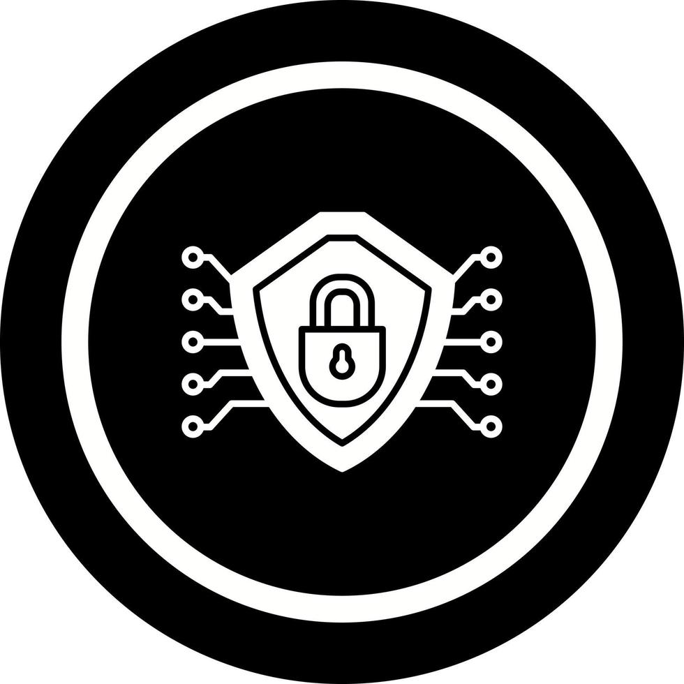 icono de vector de seguridad cibernética