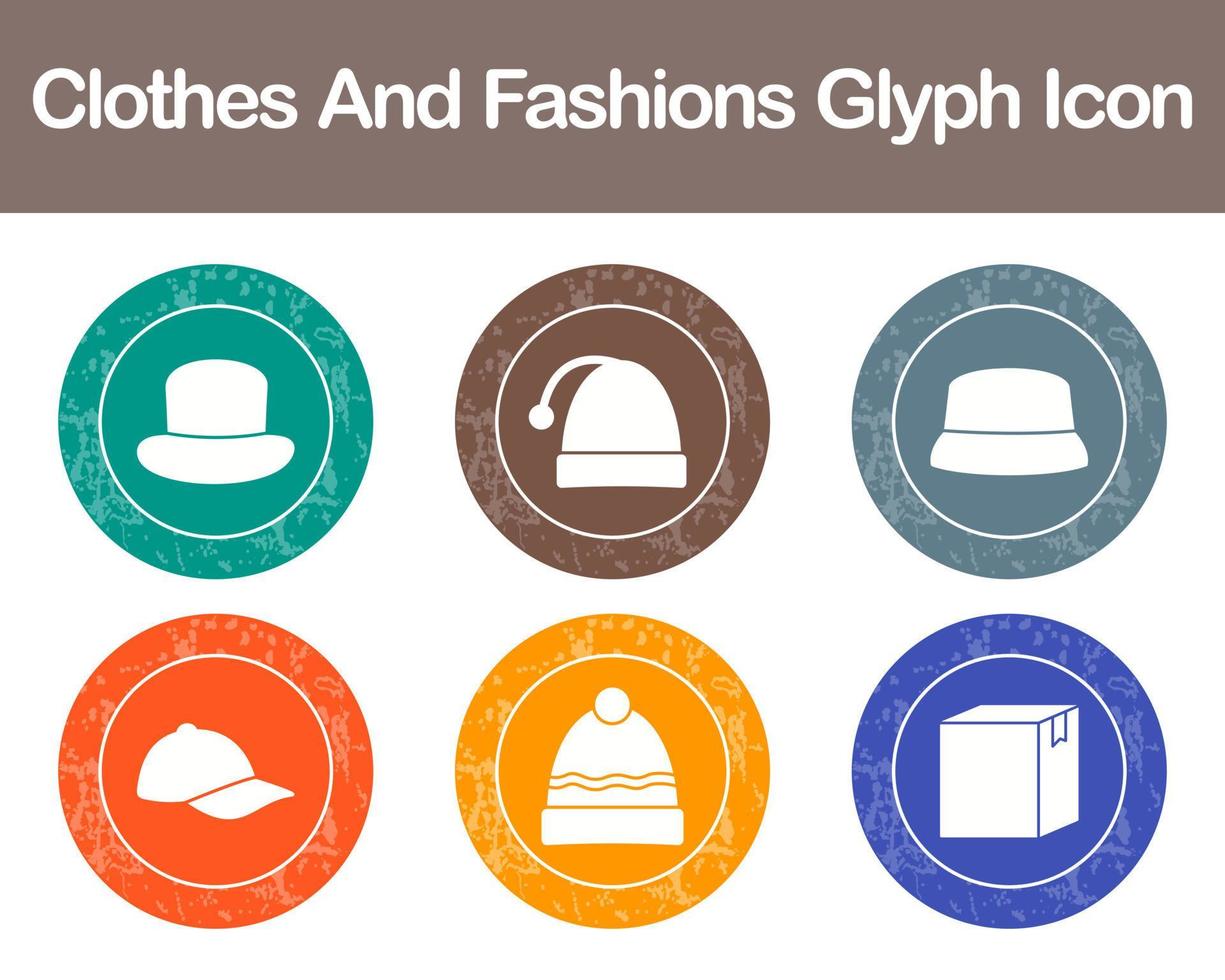 Clothes And Fashions Vector Icon Set