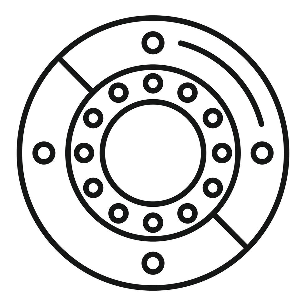 Car disk icon outline vector. Auto cover vector