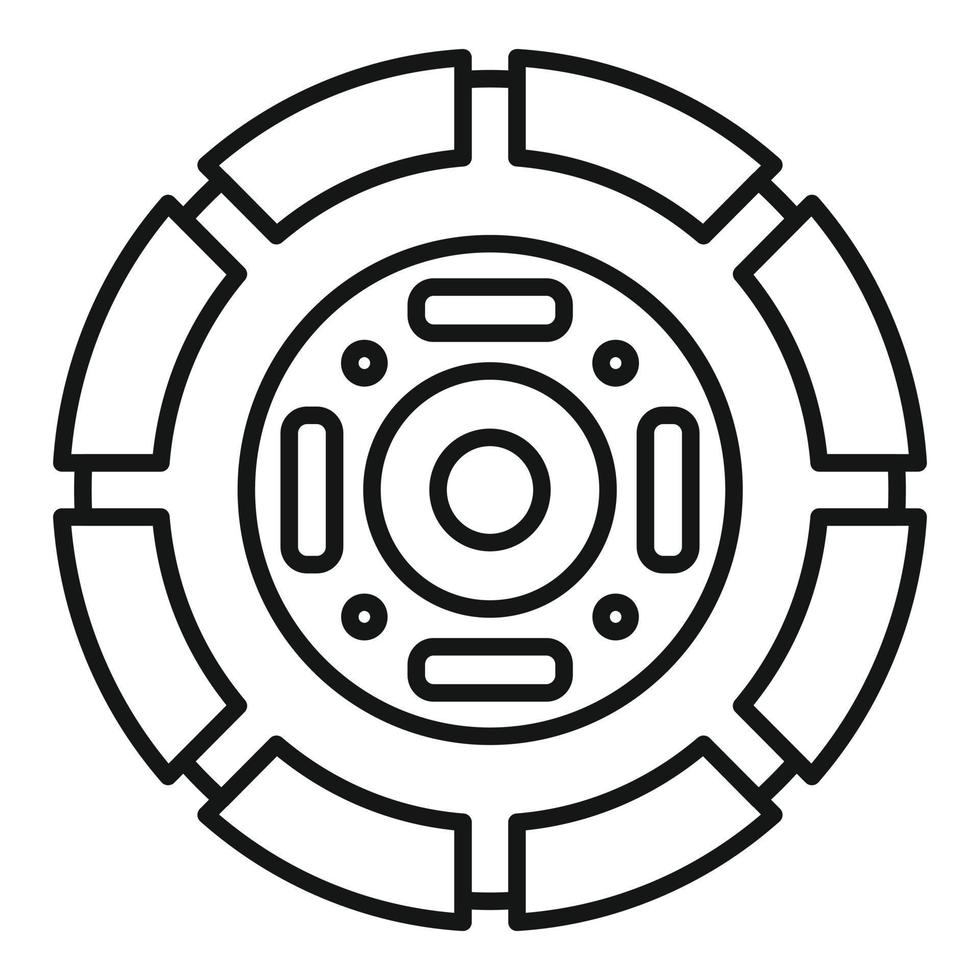 Repair kit icon outline vector. Clutch disk vector