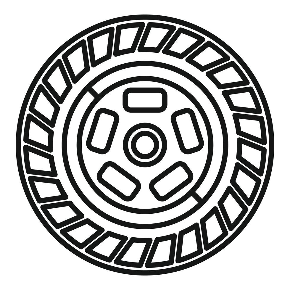 Clutch equipment icon outline vector. Car disk vector