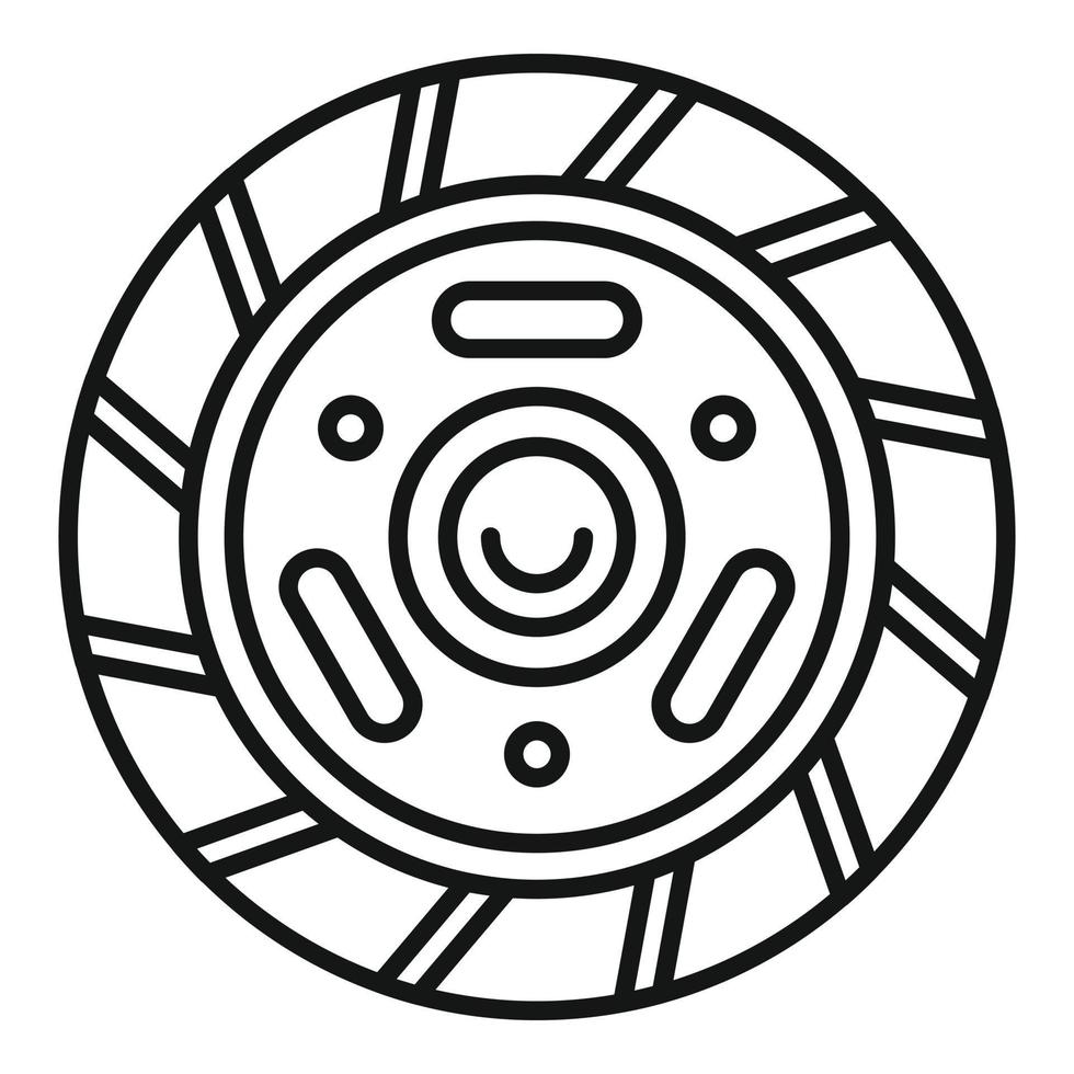 Clutch disk icon outline vector. Auto kit vector