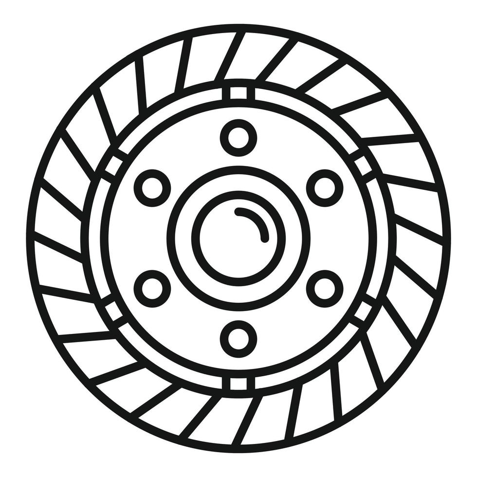 Clutch pressure cover icon outline vector. Car disk vector