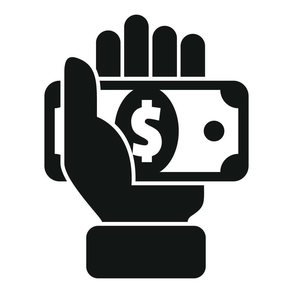 dar dinero icono sencillo vector. trabajo beneficio vector