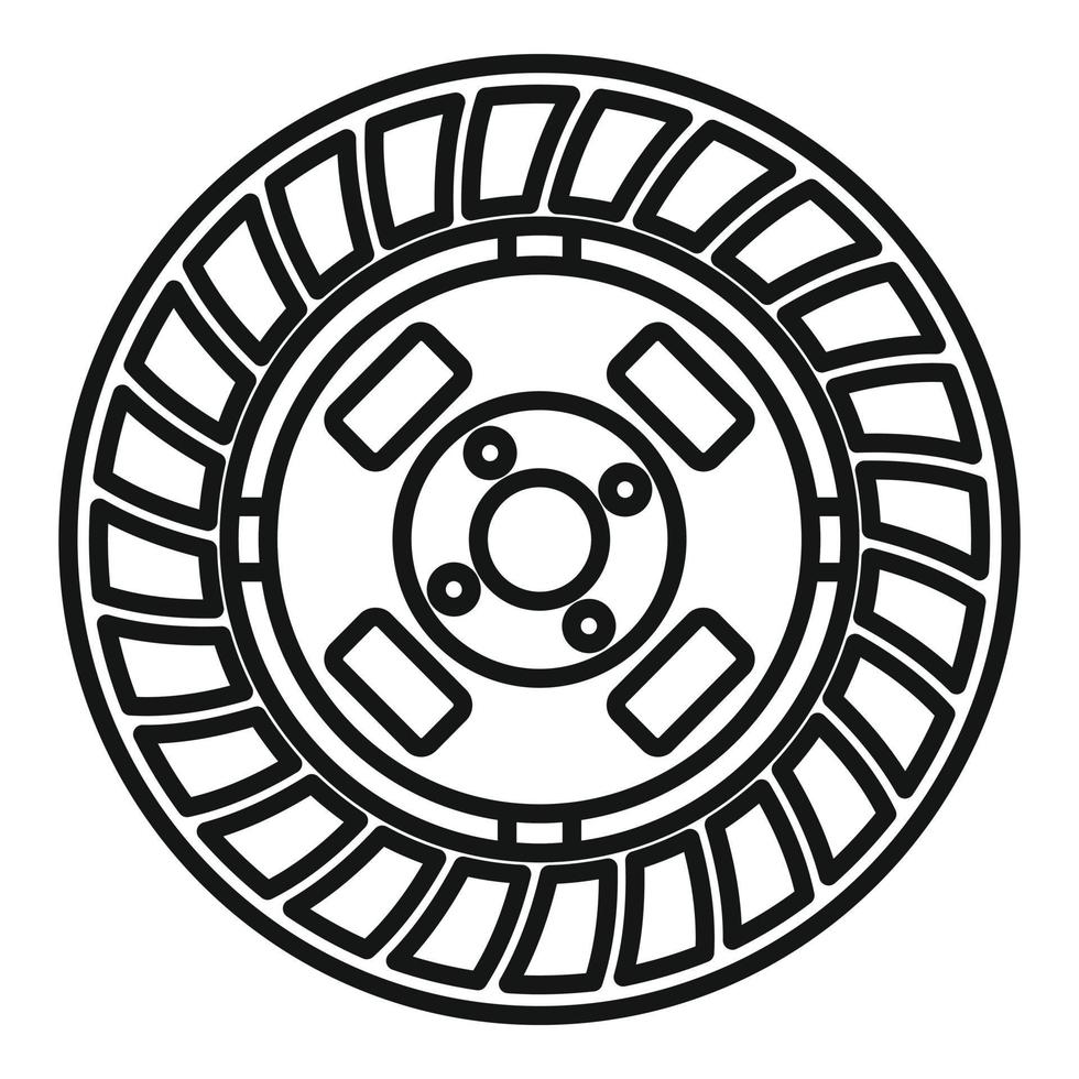 Gear clutch icon outline vector. Auto kit vector