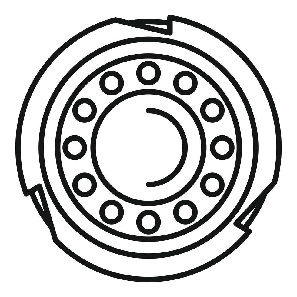 Car disk clutch icon outline vector. Plate kit vector