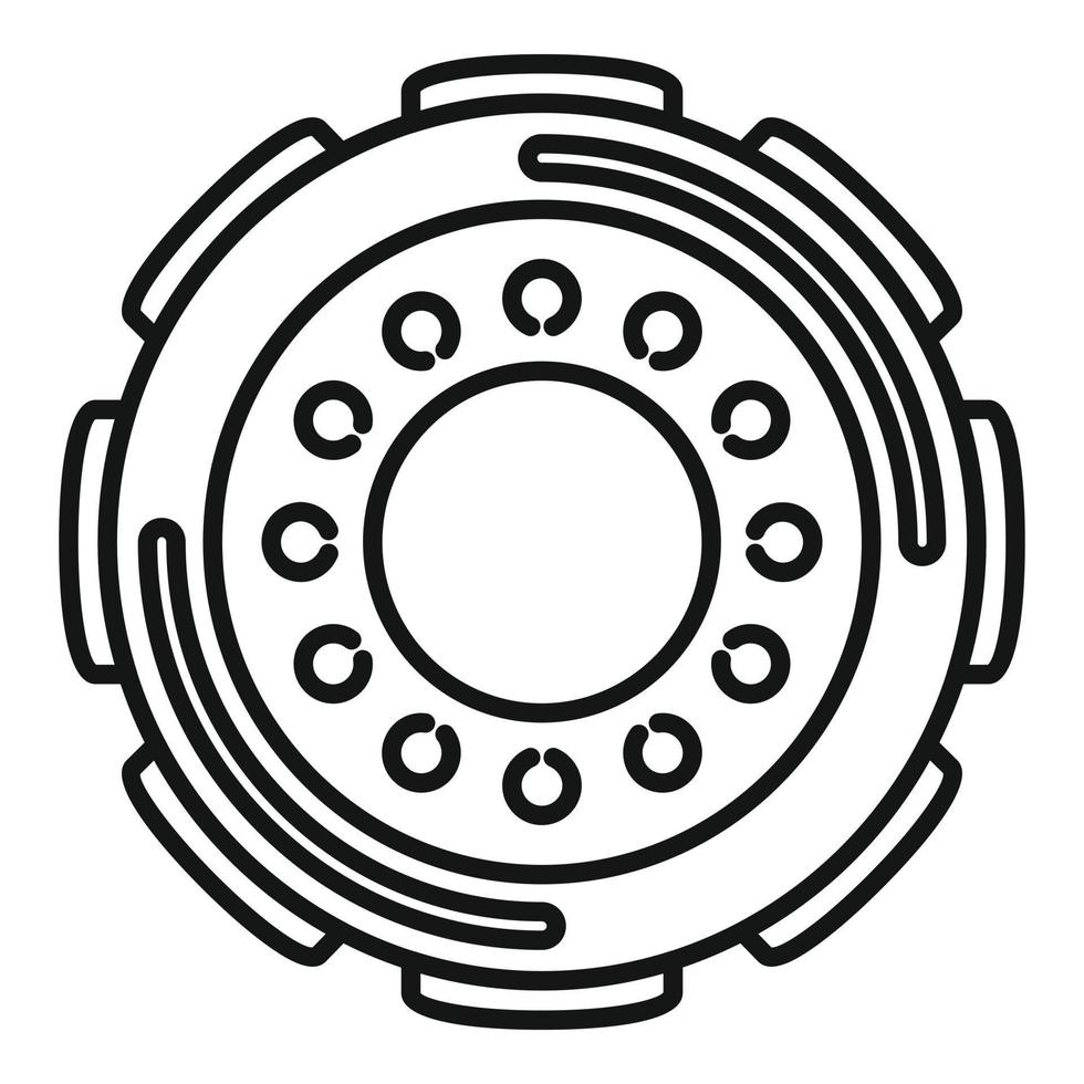 Repair clutch icon outline vector. Car disk vector