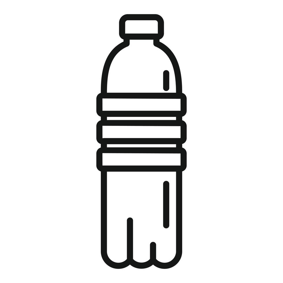 Takeaway water bottle icon outline vector. Fast food vector