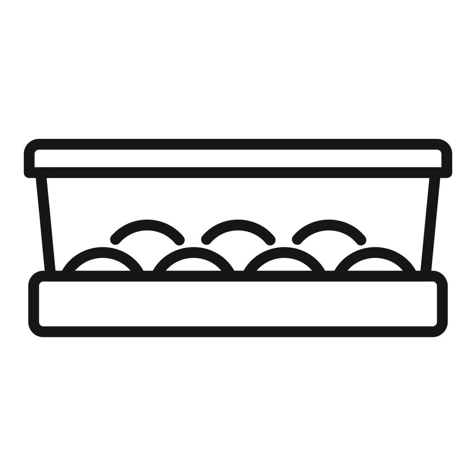 Bonbon box icon outline vector. Takeaway food vector