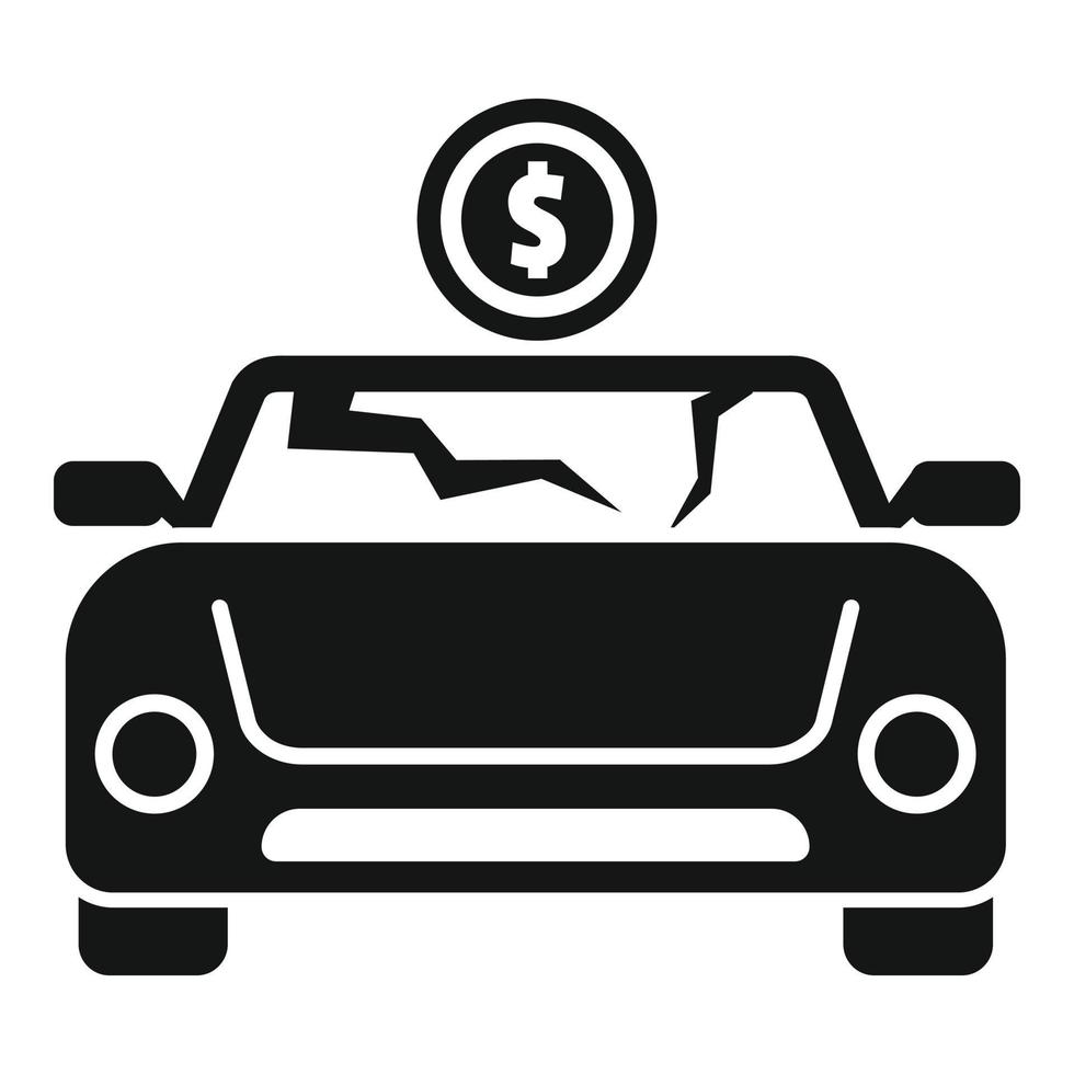 Car buy compensation icon simple vector. Money benefit vector