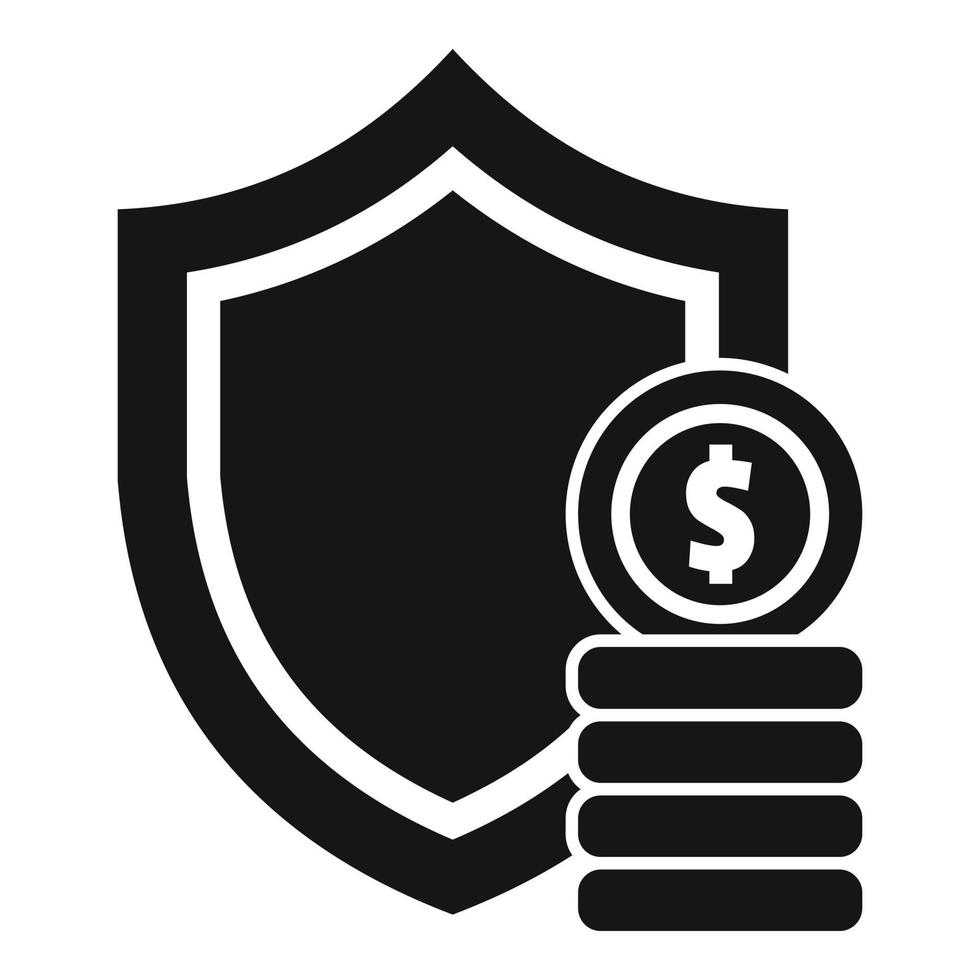 Secured compensation icon simple vector. Business money vector
