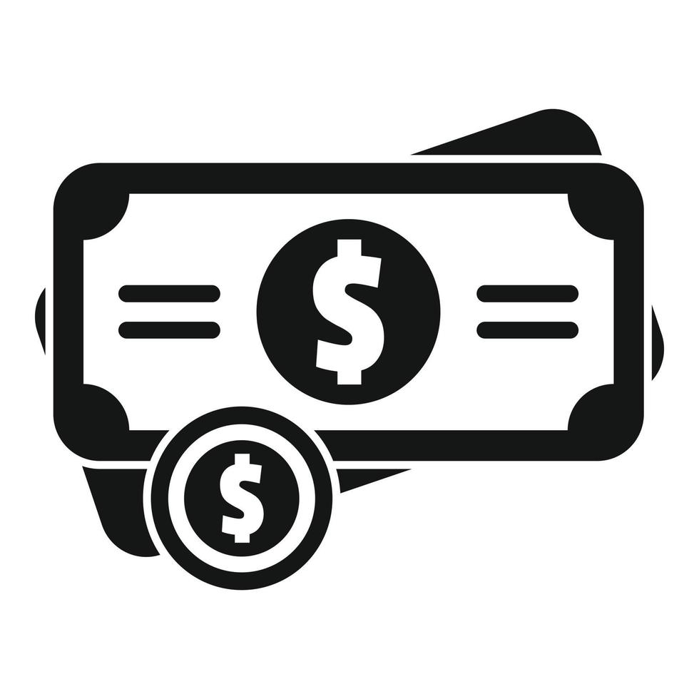 Cash money compensation icon simple vector. Work benefit vector