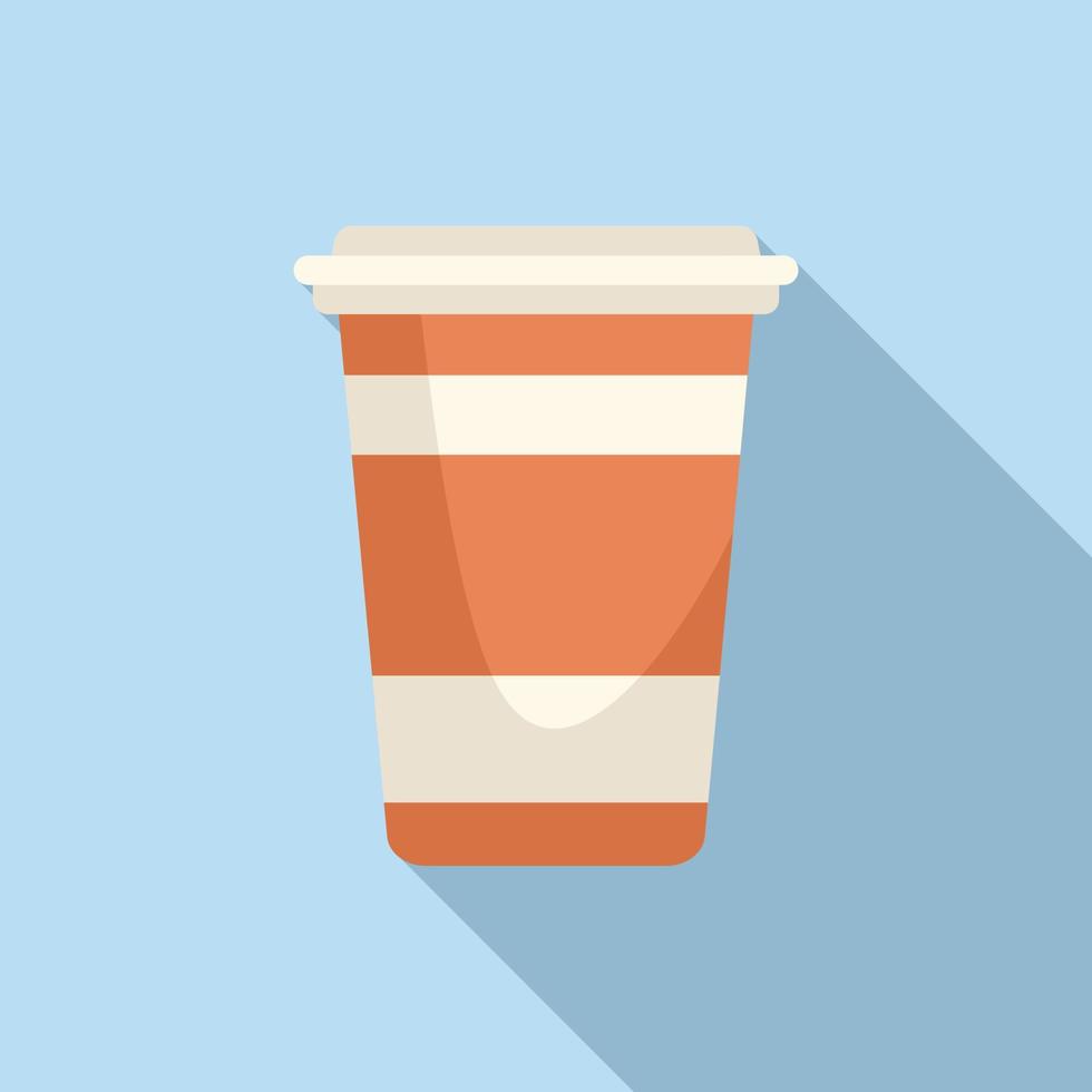 Latte cup icon flat vector. Takeaway food vector