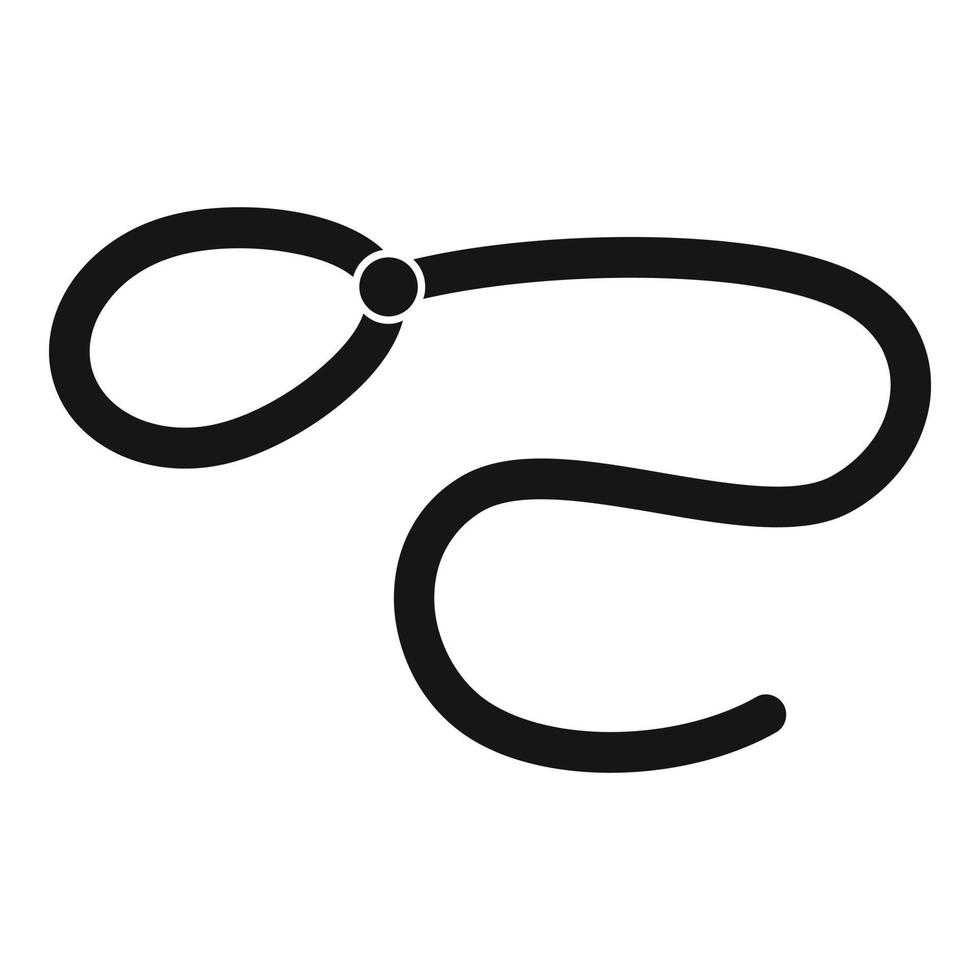 Lasso object icon simple vector. Western rope vector