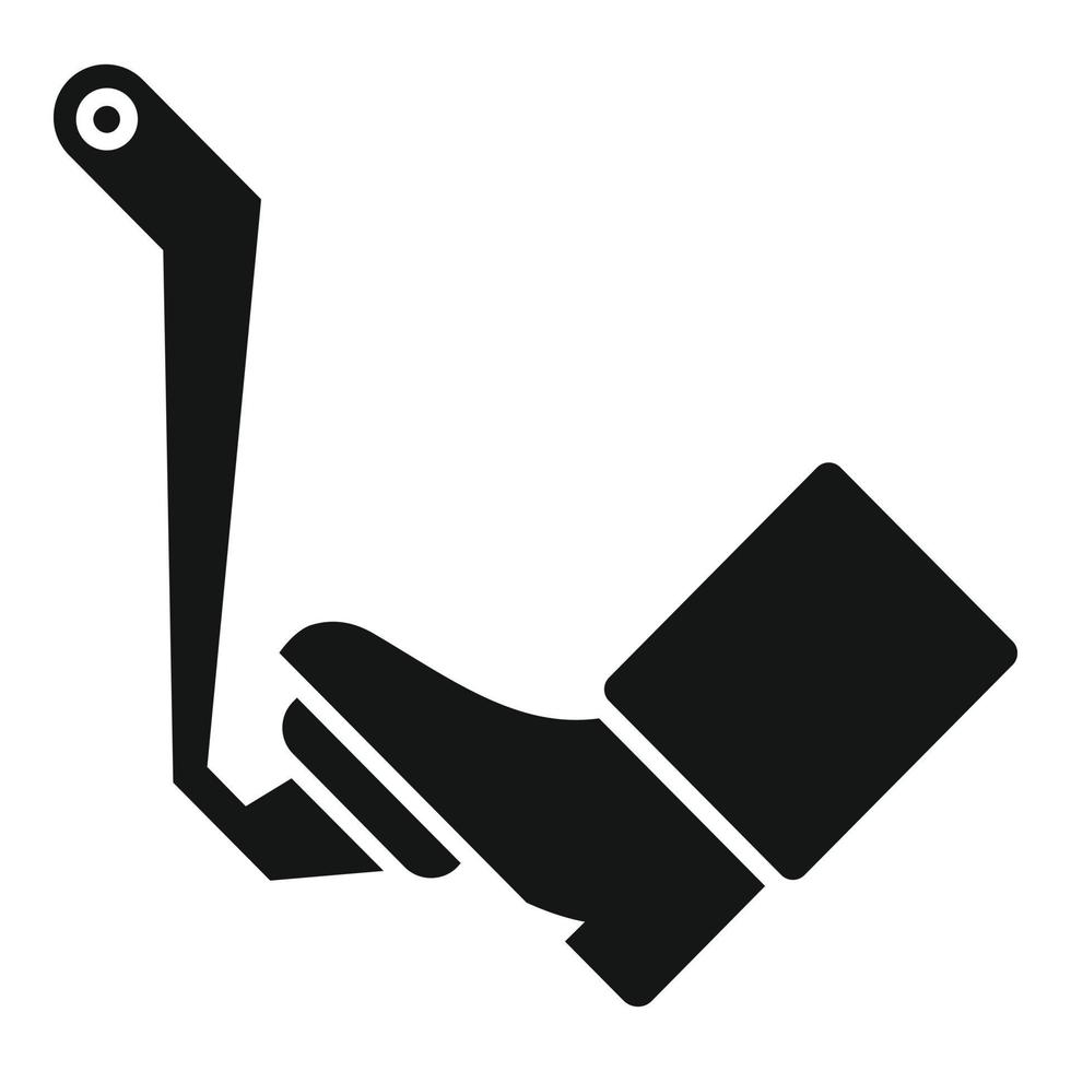 Foot push clutch icon simple vector. Car plate vector