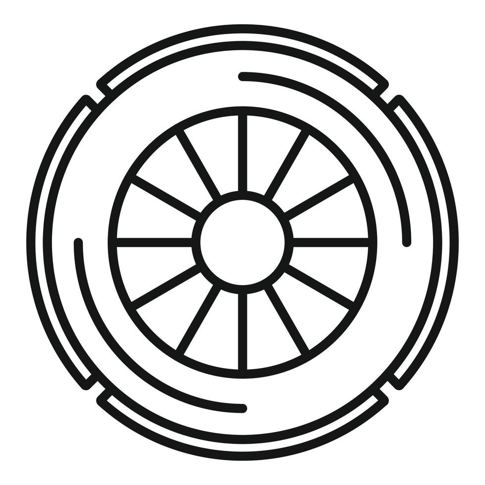 Clutch disc icon outline vector. Car disk vector