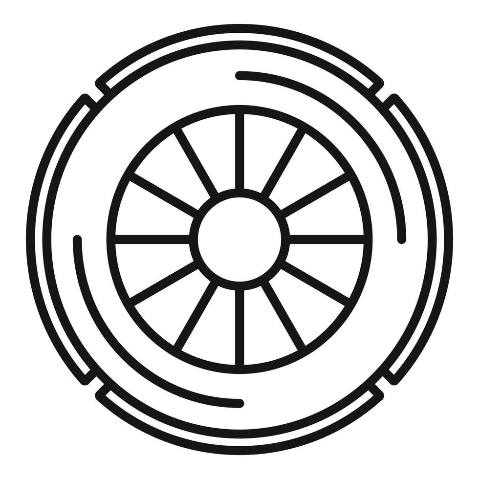 Clutch disc icon outline vector. Car disk vector