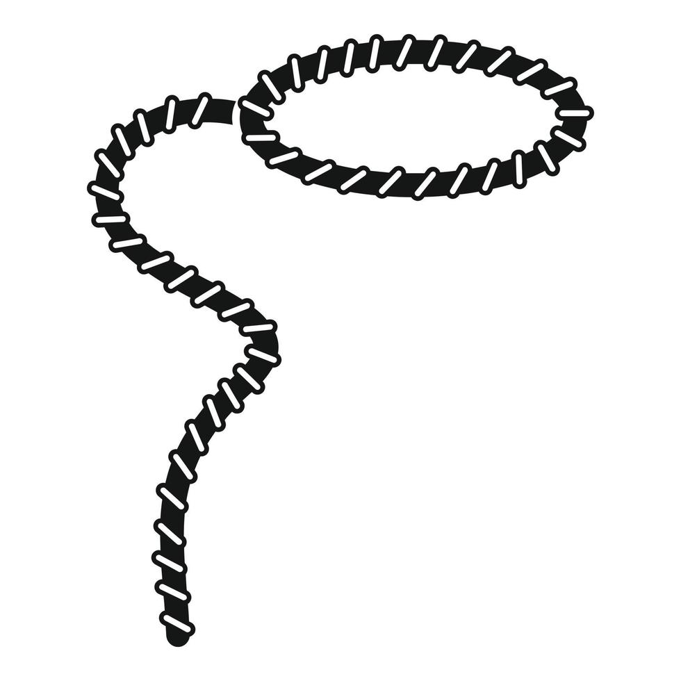 Lasso knot icon simple vector. String rodeo vector