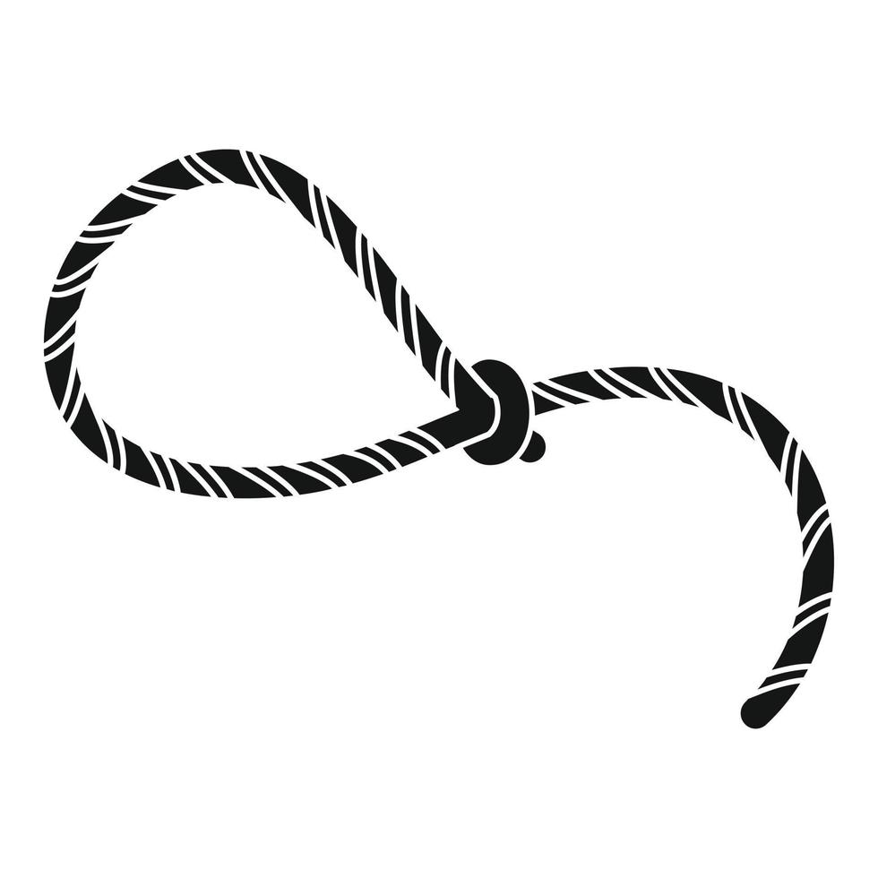 Lasso icon simple vector. Cowboy rope vector