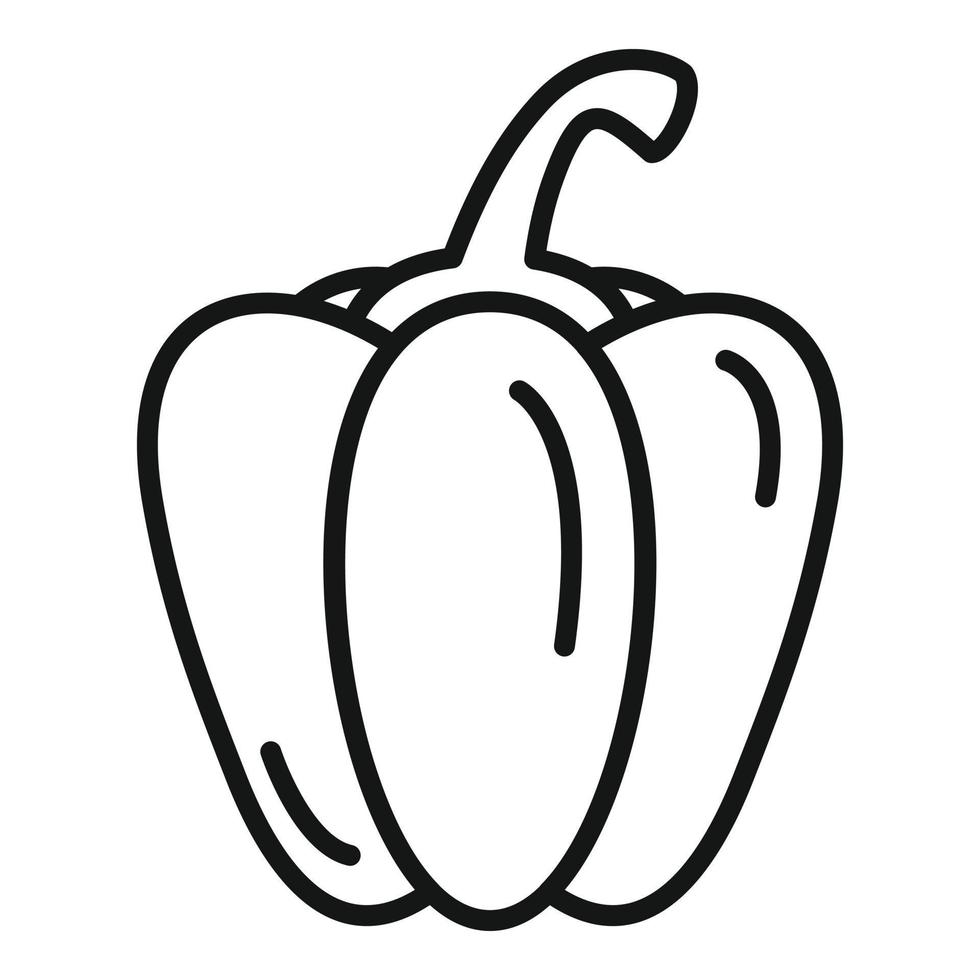 Nutrition paprika icon outline vector. Sweet pepper vector